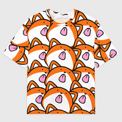 Футболка оверсайз мужская ЛИСИЧКИ, цвет: 3D-принт