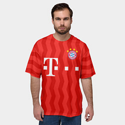 Футболка оверсайз мужская FC Bayern Munchen униформа, цвет: 3D-принт — фото 2