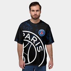 Футболка оверсайз мужская ПСЖ, цвет: 3D-принт — фото 2