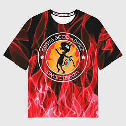 Мужская футболка оверсайз FIRE