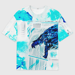 Футболка оверсайз мужская CS GO HOWL ВОЙ, цвет: 3D-принт