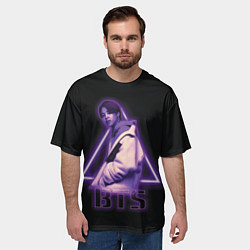Футболка оверсайз мужская BTS, цвет: 3D-принт — фото 2