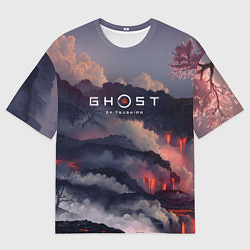 Футболка оверсайз мужская Ghost of Tsushima, цвет: 3D-принт