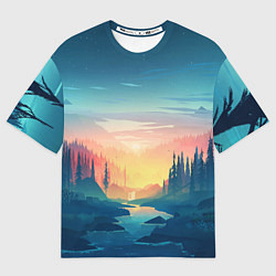 Мужская футболка оверсайз Природа