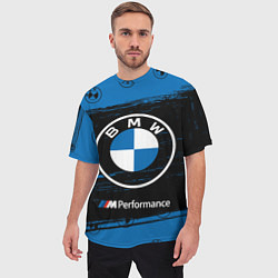Футболка оверсайз мужская BMW БМВ, цвет: 3D-принт — фото 2