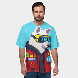 Футболка оверсайз мужская Кибер Пёс, цвет: 3D-принт — фото 2