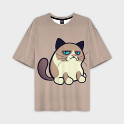 Мужская футболка оверсайз Великий Grumpy Cat