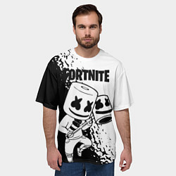 Футболка оверсайз мужская FORTNITE MARSHMELLO, цвет: 3D-принт — фото 2