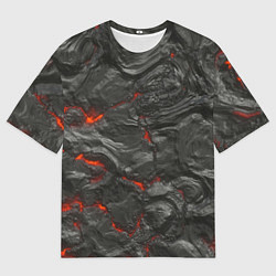 Мужская футболка оверсайз Застывшая лава