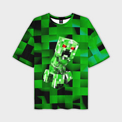 Мужская футболка оверсайз Minecraft creeper