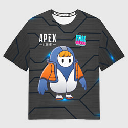 Футболка оверсайз мужская Fall guys apex legends, цвет: 3D-принт