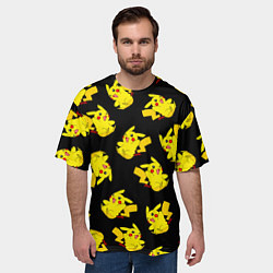 Футболка оверсайз мужская Веселый пикачу, цвет: 3D-принт — фото 2