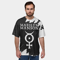 Футболка оверсайз мужская MARILYN MANSON М МЭНСОН, цвет: 3D-принт — фото 2
