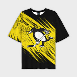 Футболка оверсайз мужская Pittsburgh Penguins Sport, цвет: 3D-принт