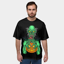 Футболка оверсайз мужская Halloween Zombie, цвет: 3D-принт — фото 2