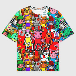 Мужская футболка оверсайз ROBLOX PIGGY
