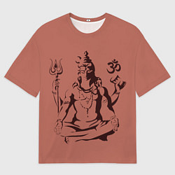 Футболка оверсайз мужская Бог Шива, цвет: 3D-принт