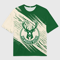 Футболка оверсайз мужская Милуоки Бакс, цвет: 3D-принт