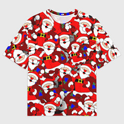Мужская футболка оверсайз Русский Санта Клаус