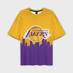 Мужская футболка оверсайз LOS ANGELES LAKERS