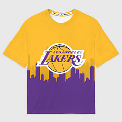 Футболка оверсайз мужская LOS ANGELES LAKERS, цвет: 3D-принт