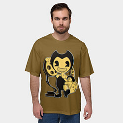 Футболка оверсайз мужская Bendy And The Ink Machine, цвет: 3D-принт — фото 2