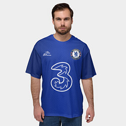 Футболка оверсайз мужская CHELSEA домашняя сезон 2021, цвет: 3D-принт — фото 2