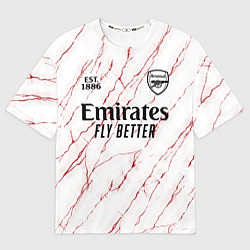 Футболка оверсайз мужская ARSENAL 2021 - ГОСТЕВАЯ, цвет: 3D-принт