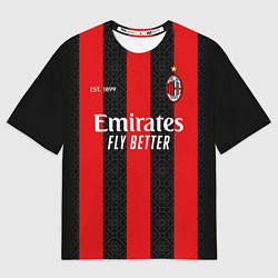 Футболка оверсайз мужская AC MILAN 2021 - ДОМАШНЯЯ, цвет: 3D-принт