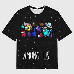 Футболка оверсайз мужская Among Us Звёзды, цвет: 3D-принт