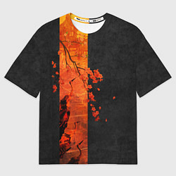 Мужская футболка оверсайз ЦАПЛЯ