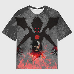 Футболка оверсайз мужская Черный клевер, цвет: 3D-принт