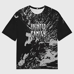 Футболка оверсайз мужская Haunted Family лейбл Kizaru, цвет: 3D-принт