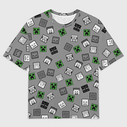 Футболка оверсайз мужская Minecraft, цвет: 3D-принт