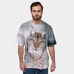 Футболка оверсайз мужская Рысь, цвет: 3D-принт — фото 2