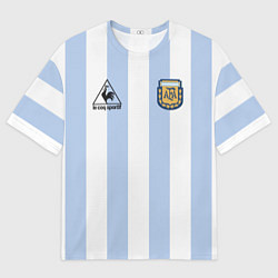 Футболка оверсайз мужская Diego Maradona 10 Автограф, цвет: 3D-принт