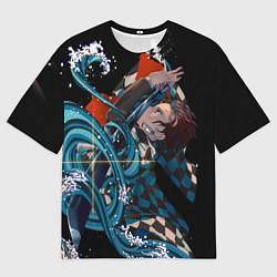 Футболка оверсайз мужская КЛИНОК РАССЕКАЮЩИЙ ДЕМОНОВ, цвет: 3D-принт