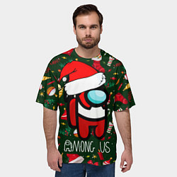 Футболка оверсайз мужская Новый Год Среди Нас, цвет: 3D-принт — фото 2