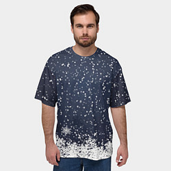 Футболка оверсайз мужская Атмосфера нового года, цвет: 3D-принт — фото 2