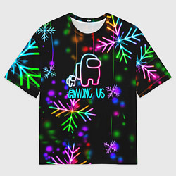 Мужская футболка оверсайз Among Us New Year