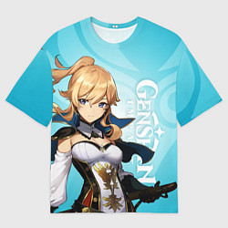 Мужская футболка оверсайз GENSHIN IMPACT, ДЖИНН