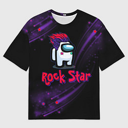 Мужская футболка оверсайз Among Us Rock Star