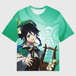 Мужская футболка оверсайз GENSHIN IMPACT, ВЕНТИ