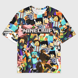 Футболка оверсайз мужская MINECRAFT, цвет: 3D-принт