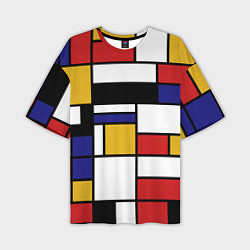 Футболка оверсайз мужская Color blocking, цвет: 3D-принт