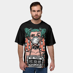 Футболка оверсайз мужская No More Nuclear, цвет: 3D-принт — фото 2