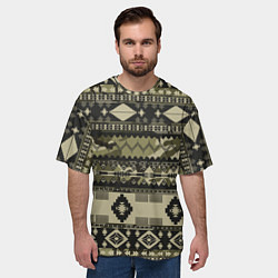 Футболка оверсайз мужская Камуфляжный узор, цвет: 3D-принт — фото 2