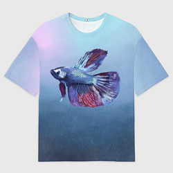 Футболка оверсайз мужская Рыбка, цвет: 3D-принт