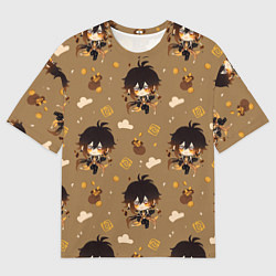 Футболка оверсайз мужская Чиби Чжун Ли, цвет: 3D-принт