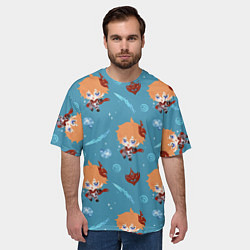 Футболка оверсайз мужская Чиби Чайльд, цвет: 3D-принт — фото 2